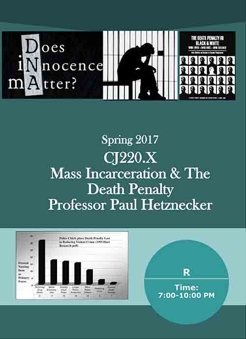 Paul Hetznecker Teaching Mass Incarceration and Death Penalty Poster